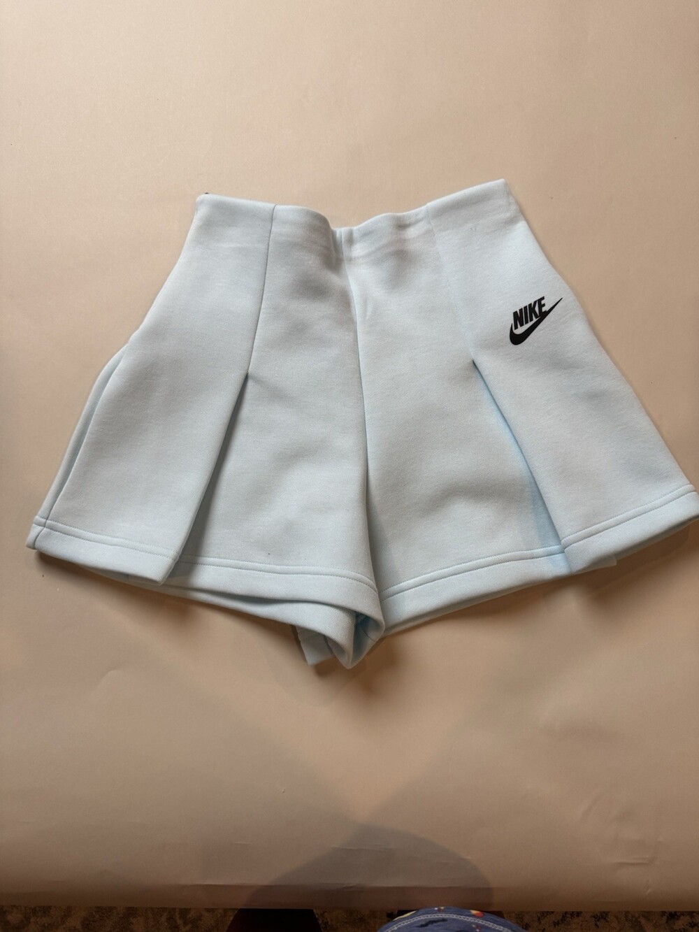 Nike Tech Fleece Women's 3" Pleated Shorts - Glacier Blue - New W/ Tags